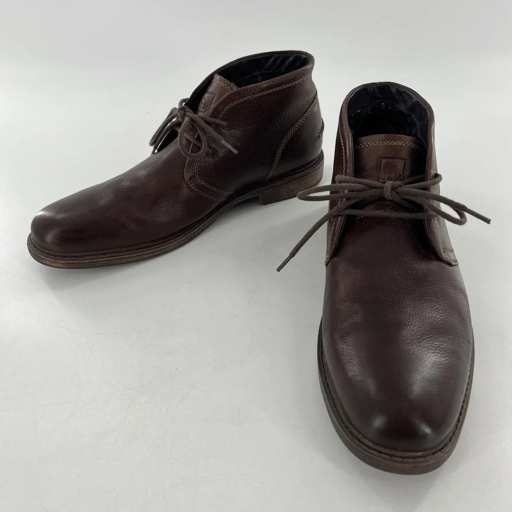 Johnston & Murphy Mens Tan Chukka Full Grain Leather Plain Toe 9 Tumbled Pebbled